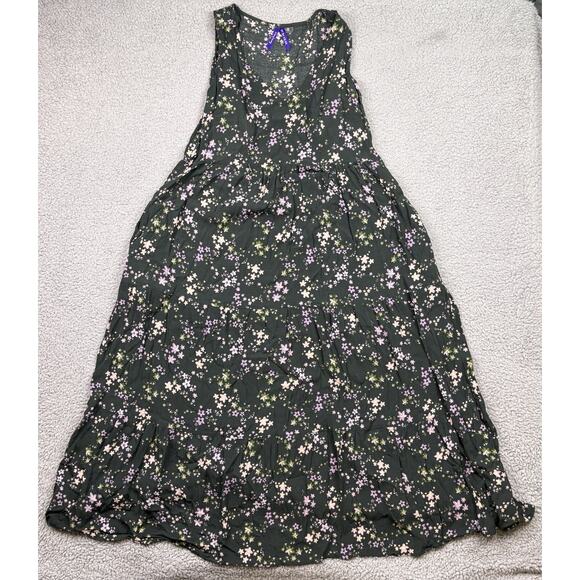 Seraphine Dress Womens 8 Green Maternity Nursing Floral Flowy Maxi Sleeveless - Picture 1 of 10